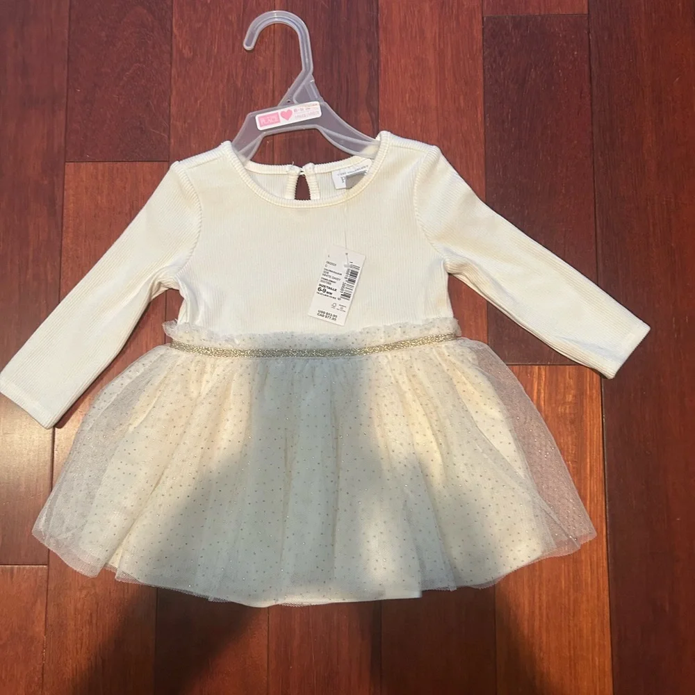 ✅ NWT The Children's Place Daisy Glitter Tutu Dress - 6-9M - Picture 3 of 8